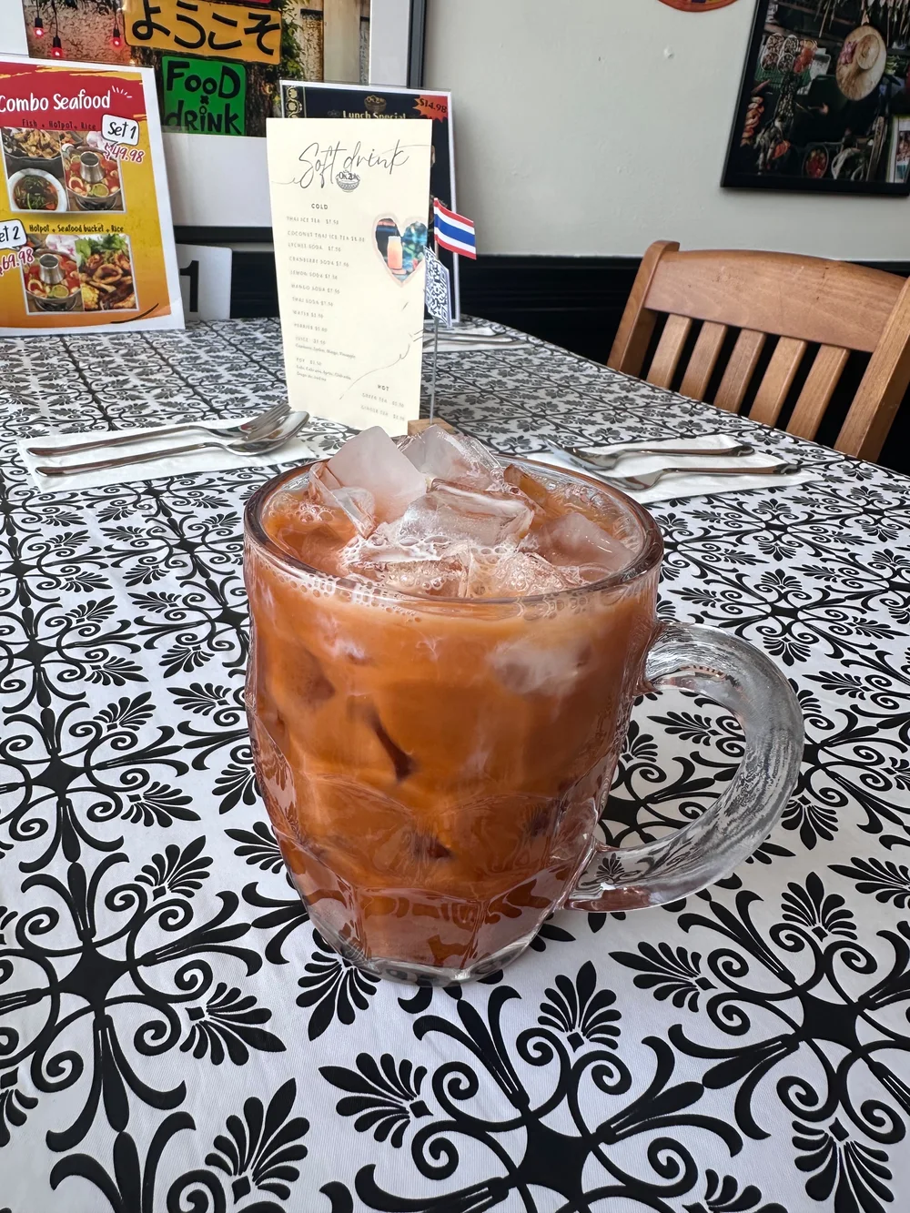 Thai iced tea at The OnZon